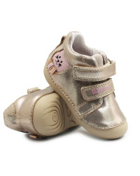 Buty Dla Dziewczynek Na Wiosnę z Kotkiem Na Rzep DD STEP S015-52412B Champagne