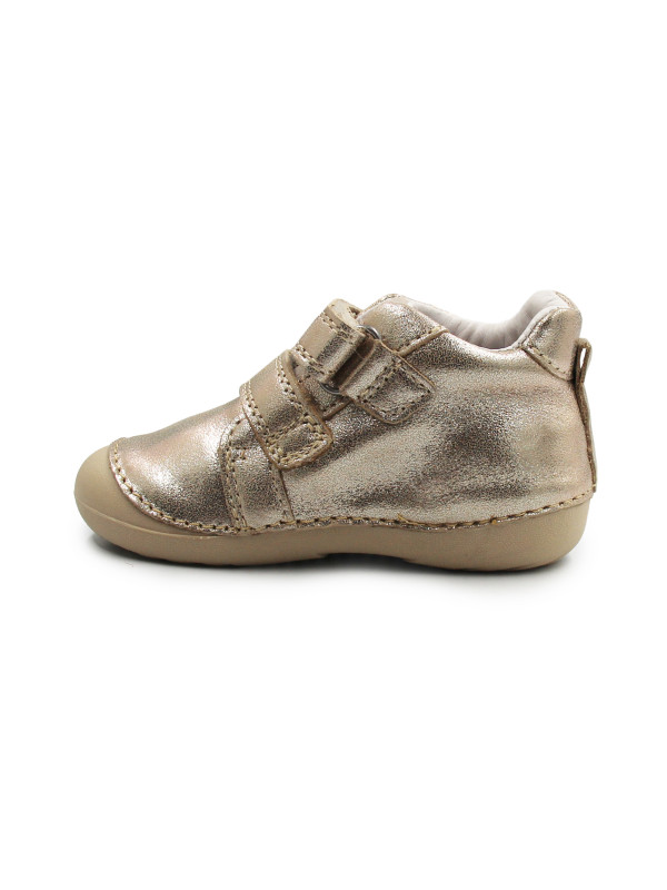 Buty Dla Dziewczynek Na Jesień z Kotkiem Na Rzep DD STEP S015-52412B Champagne