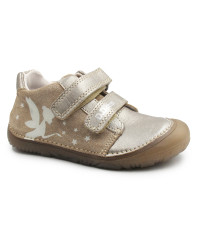 Półbuty Dla Dziewczynek Świecące w Ciemności Barefoot DD STEP S073-52165BM Champagne