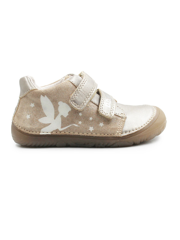 Półbuty Dla Dziewczynek Świecące w Ciemności Barefoot DD STEP S073-52165BM Champagne