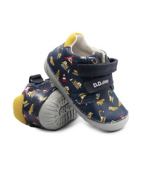 Buty Na Jesień Dla Chłopczyka Koparka Barefoot DD STEP S070-52480B Royal Blue