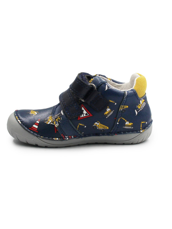 Buty Na Jesień Dla Chłopczyka Koparka Barefoot DD STEP S070-52480B Royal Blue