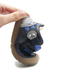 Półbuty Dla Chłopczyków Na Rzep Jesienne Barefoot DD STEP S073-52875B Black