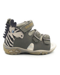 Sandały Dla Chłopca Na Lato Skórzane DD STEP ac290-820 Zebra