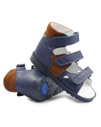 Sandały dla chłopca z wysokim zapiętkiem do szkoły i przedszkola Bartek 81804-026