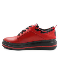 Damskie Buty Na Jesień Czerwone Manitu Damen 850042-04 Rot