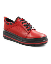 Damskie Buty Na Jesień Czerwone Manitu Damen 850042-04 Rot