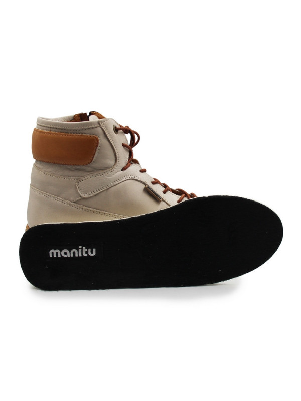 Trzewiki damskie ocieplanę na zimę Manitu 990354-09 grau