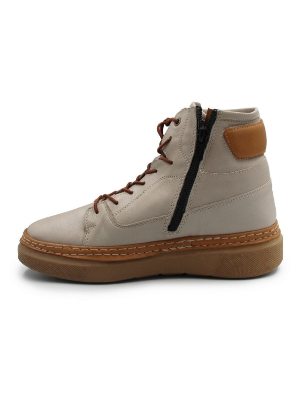 Trzewiki damskie ocieplanę na zimę Manitu 990354-09 grau