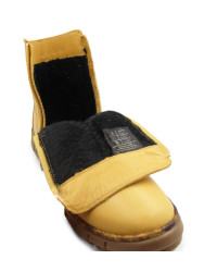 Buty damskie na jesień zimę ze skóry naturalnej Manitu 990678-06 gelb