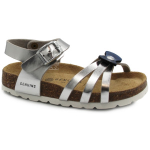 Srebrne eleganckie sandały dla dziewczynek na lato Genuins II gatunek