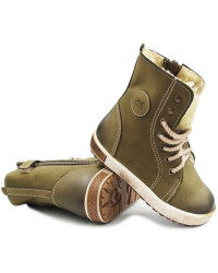 Kozaki dla chłopca na zimę ocieplane wełną Emel e 2651-7