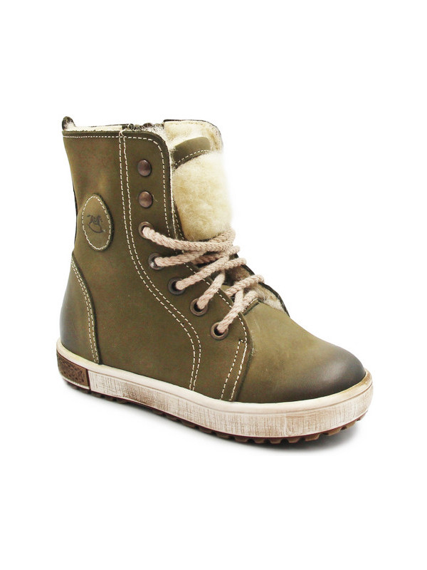 Kozaki dla chłopca na zimę ocieplane wełną Emel e 2651-7