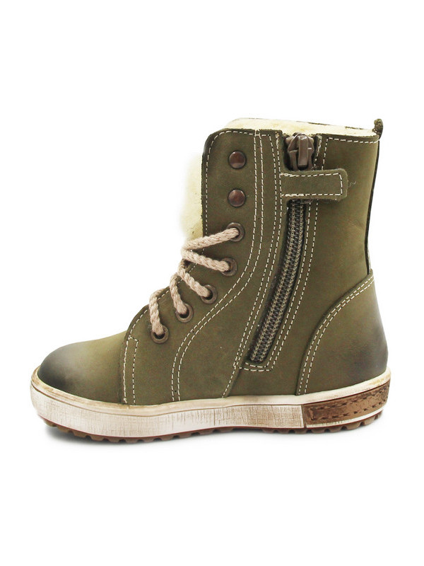 Kozaki dla chłopca na zimę ocieplane wełną Emel e 2651-7