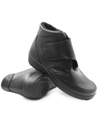 Skórzane buty damskie ocieplane na zimę Comfortabel 990223-01 czarne