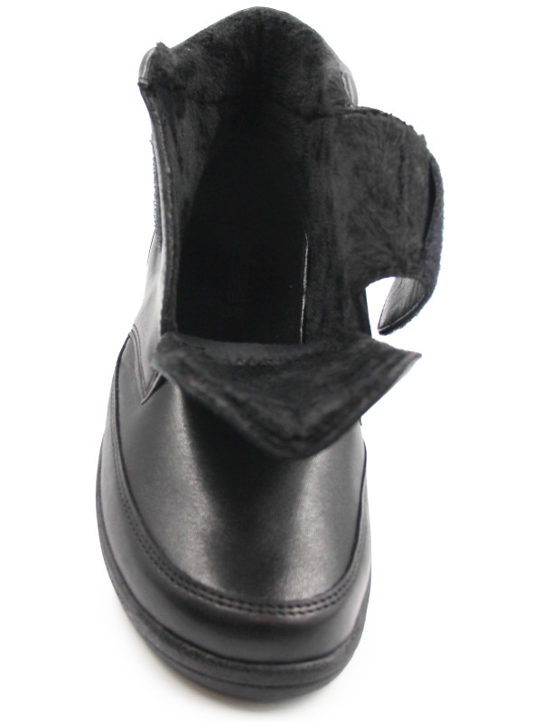 Skórzane buty damskie ocieplane na zimę Comfortabel 990223-01 czarne