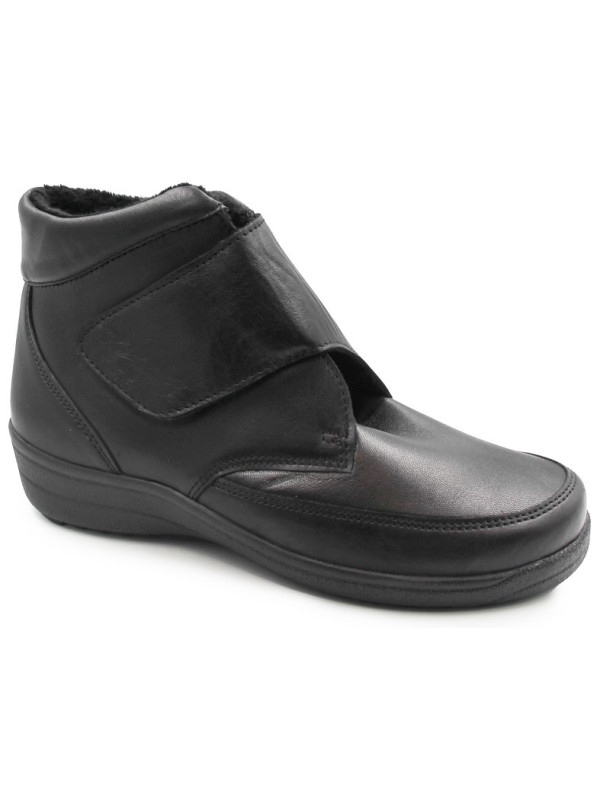 Skórzane buty damskie ocieplane na zimę Comfortabel 990223-01 czarne