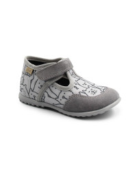 Dziecięce Kapcie Do Przedszkola w Kotki Szare Emel EK 5221-3