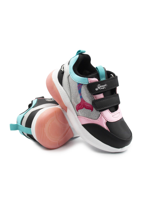 Półbuty Dziewczęce Na Wiosnę Świecące LED Syrenki Primigi 8988500 Mermaid Magic