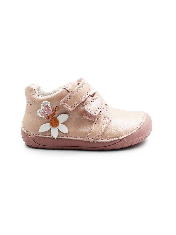 Buciki Dla Dziewczynki Na Jesień Barefoot Motylek DD STEP S070-52656T Baby Pink