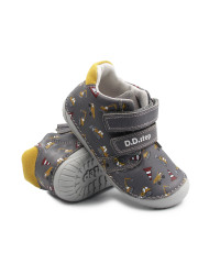 Buty Na Jesień Dla Chłopczyka Barefoot w Koparki DD STEP S070-52480A Dark Grey