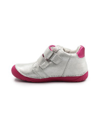 Buty Dla Dziewczynek Na Jesień z Motylkiem Barefoot Błyszczące DD STEP S070-52656BT White