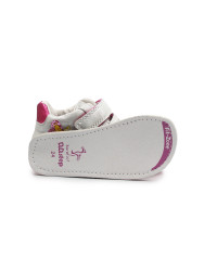 Dziewczęce Buty Na Wiosnę z Motylkiem Barefoot Błyszczące DD STEP S070-52656BT White