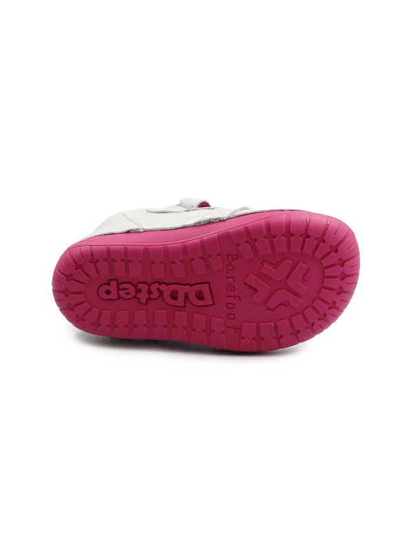 Buty Dla Dziewczynek Na Jesień z Motylkiem Barefoot Błyszczące DD STEP S070-52656BT White