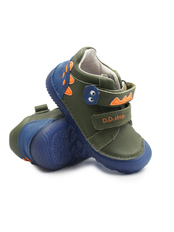 Buty Dziecięce Na Wiosnę Dla Chłopczyka Podeszwa Barefoot Świecące w Ciemności DD STEP S073-52875AZ Khaki