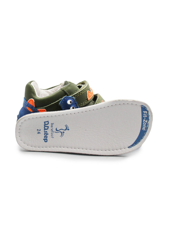 Buty Dziecięce Na Jesień Dla Chłopczyka Podeszwa Barefoot Świecące w Ciemności DD STEP S073-52875AZ Khaki