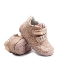 Elastyczne Buty Dla Dziewczynek Na Jesień w Kwiatuszki Barefoot DD STEP S070-52724Y Baby Pink