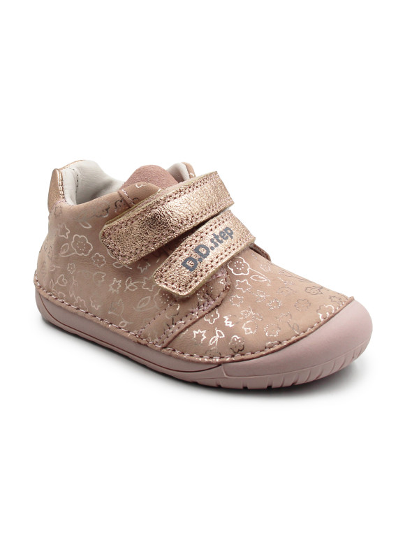 Elastyczne Buty Dla Dziewczynek Na Jesień w Kwiatuszki Barefoot DD STEP S070-52724Y Baby Pink