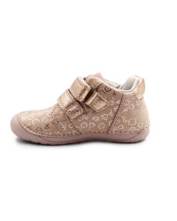 Elastyczne Buty Dla Dziewczynek Na Wiosnę w Kwiatuszki Barefoot DD STEP S070-52724Y Baby Pink