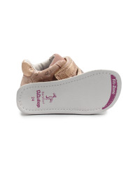 Elastyczne Buty Dla Dziewczynek Na Jesień w Kwiatuszki Barefoot DD STEP S070-52724Y Baby Pink