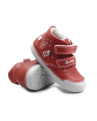 Buty Dziewczęce Na Wiosnę Na Rzep w Kwiatuszki DD STEP S066-52842BT Raspberry
