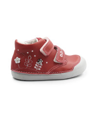 Buty Dziewczęce Na Wiosnę Na Rzep w Kwiatuszki DD STEP S066-52842BT Raspberry