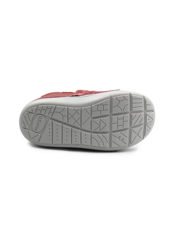 Buty Dziewczęce Na Jesień Na Rzep w Kwiatuszki DD STEP S066-52842BT Raspberry