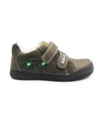 Chłopięce Buty Na Jesień Półbuty LED DD STEP S068-52288MZ Khaki