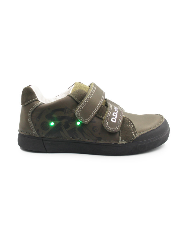 Chłopięce Buty Na Jesień Półbuty LED DD STEP S068-52288MZ Khaki