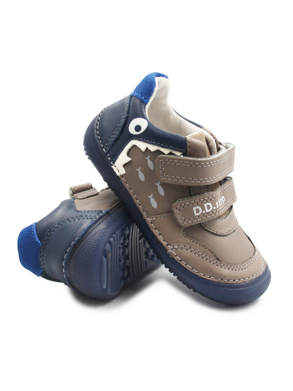 Chłopięce Buty Na Wiosnę Barefoot Brązowe DD STEP S063-52328AM+ Chocolate