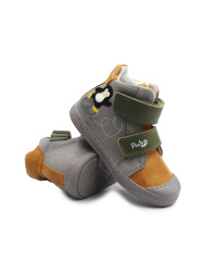 Buty Na Wiosnę Dla Chłopczyka z Pingwinkiem za Kostkę Trzewiki PONTE DA06-5-2863 Dark Grey