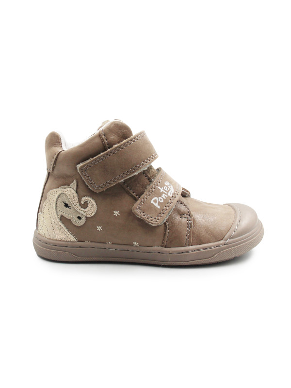 Buty Na Jesień z Jednorożcem za Kostkę Brązowe PONTE DA06-5-2678AU Bronze