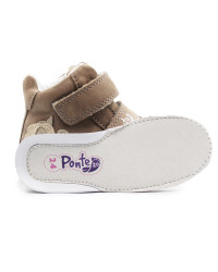 Buty Na Jesień z Jednorożcem za Kostkę Brązowe PONTE DA06-5-2678AU Bronze