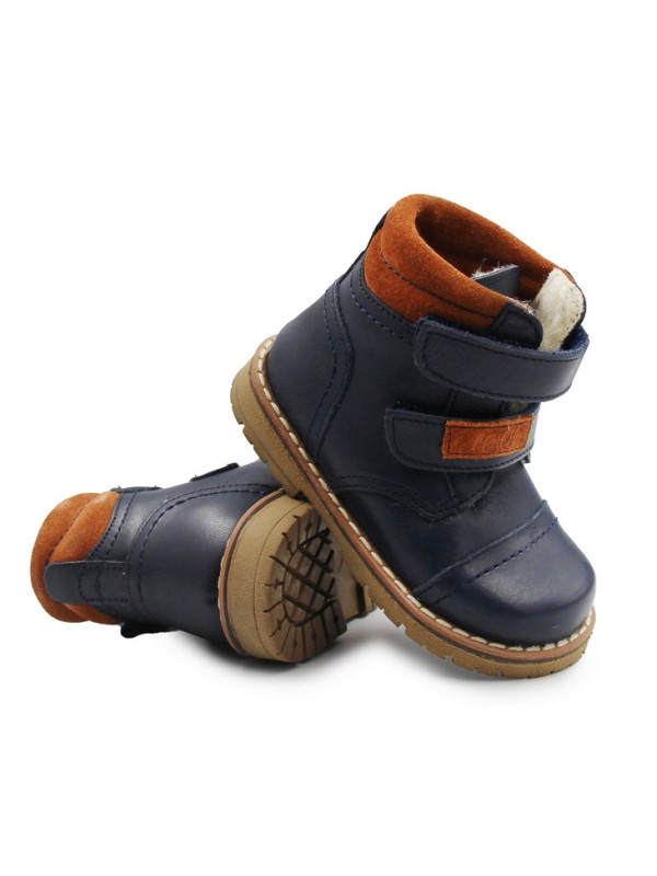 Trzewiki dla chłopca na zimę ocieplane wełną Emel ev 2447A-12