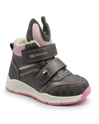 Zimowe Buty Dla Dziewczynek Na Rzep Ocieplane Wojtyłko 1Z26090 Szary