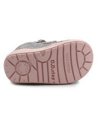 Buty Na Zimę Dla Dziewczynek Ocieplane Wnętrze Srebrne DD STEP S071-52810V Grey