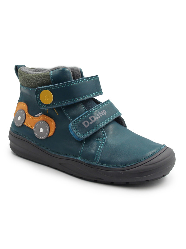 Lekko Ocieplane Buty Dla Chłopców Traktor Ciepłe Kozaki DD STEP  S071-52771AMO Sea Green