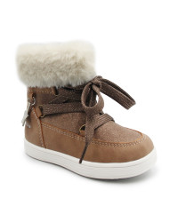 Dziecięce Buty Na Zimę Kozaki Dla Dziewczynek Na Suwak Wojtyłko 1Z26101 Brązowy