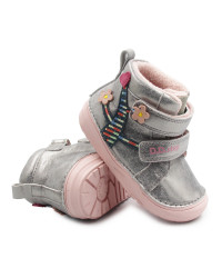Buty Na Zimę Dla Dziewczynek Ocieplane Wnętrze Srebrne DD STEP S071-52810V Grey