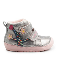 Buty Na Zimę Dla Dziewczynek Ocieplane Wnętrze Srebrne DD STEP S071-52810V Grey